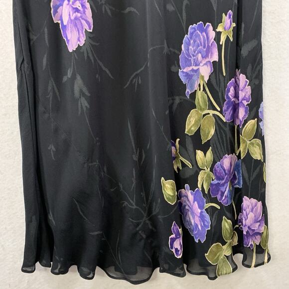 VTG American‎ Angel Womens Floral Maxi Dress Sz M Fairy Grunge Y2K Dark Romantic - Picture 3 of 13